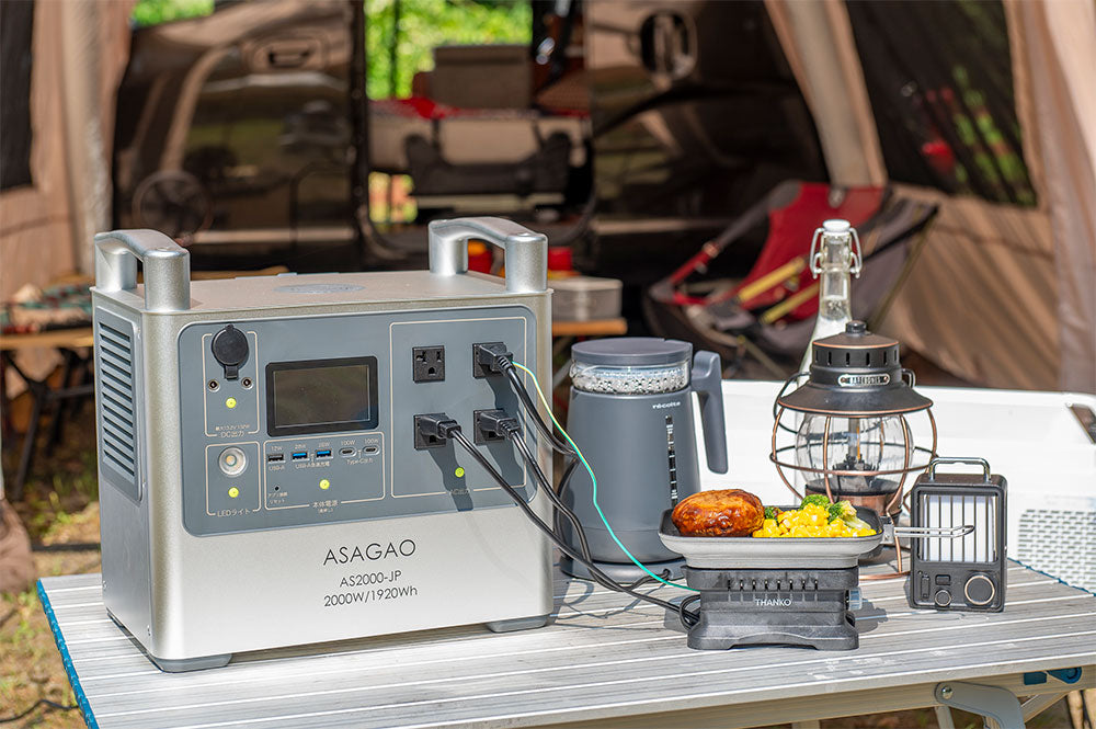 ASAGAO ポータブル電源 2000Wh 1008Wh リン酸鉄ポータブル電源 大容量