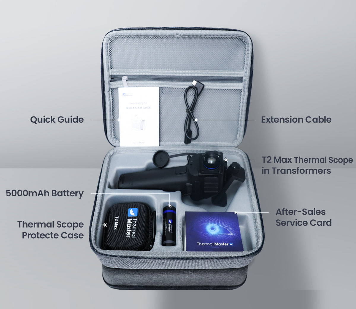 【Android専用・狩猟特化モデル】Thermal Master T2 Max|1600ヤード対応サーマルスコープ|13mmレンズ・15倍ズーム・50Hz表示・タクティカルハンドル付属|赤外線ハンティング単眼鏡