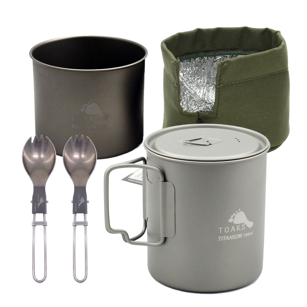 TOAKS（トークス） チタン ポット クックセット 750ml 650ml CS-15