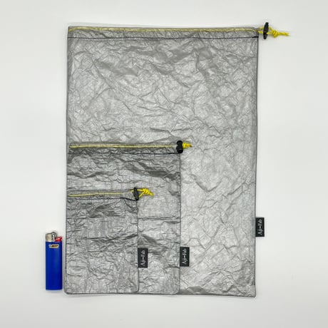 Ajito Fabrics アジトファブリクス kinchaku L size DCF0.8oz Black ブラック