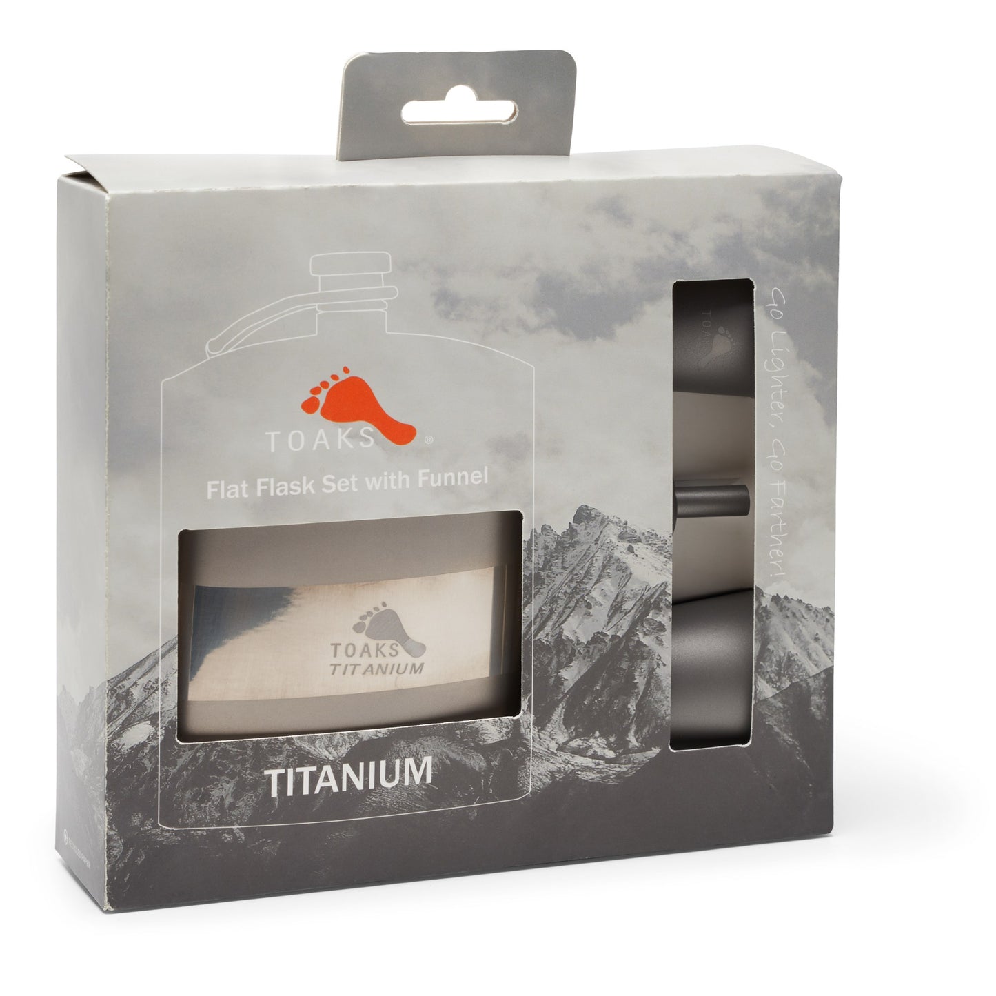 チタニウム フラット フラスク セット(TOAKS Titanium Flat Flask Set・CS-06・総重量120g)