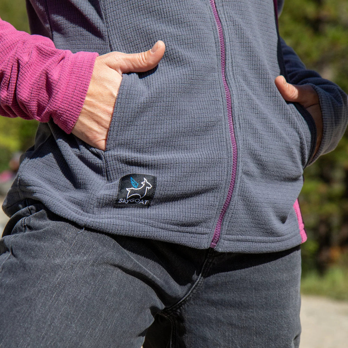 SkyGOAT(スカイゴート)CAMP Jacket レディース|GOATgrid マイクログリッドフリース フルジップジャケット フードなし