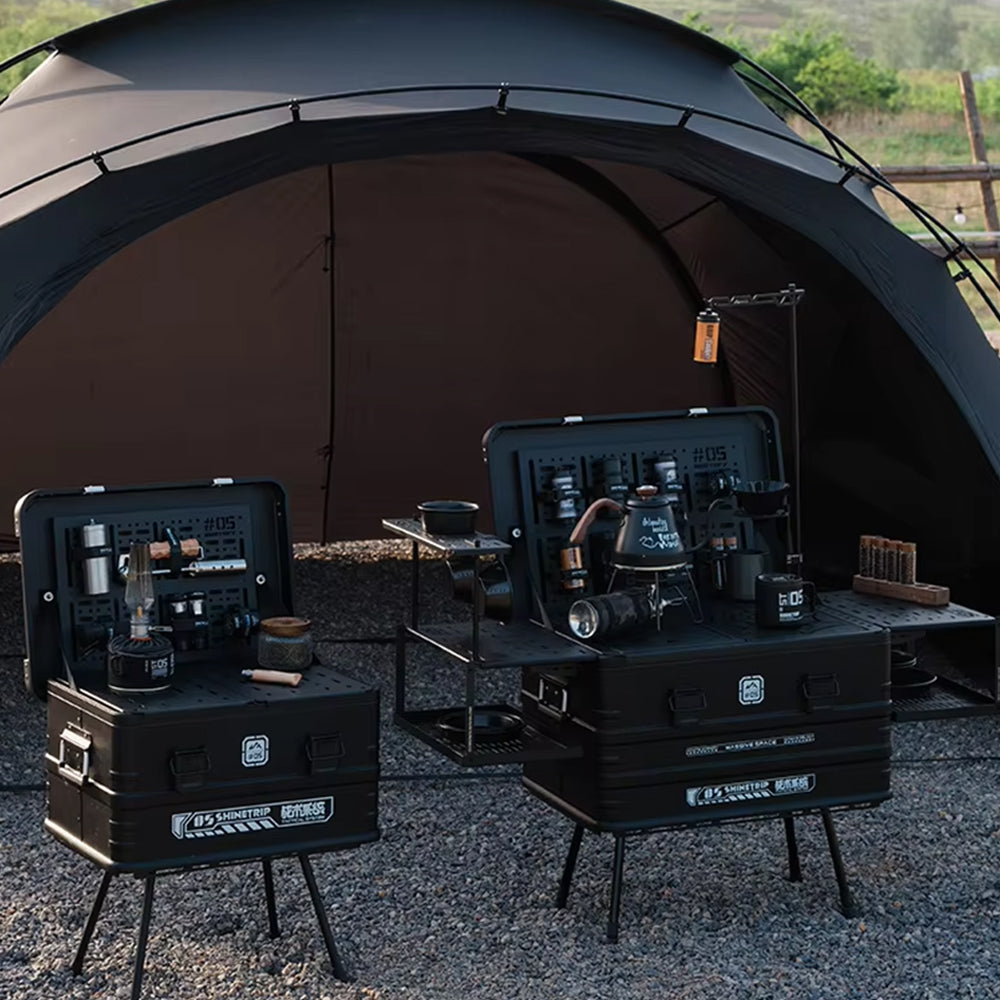 山趣(やましゅみ) SHINETRIP シャイントリップ #05 Series Tactical Aluminum Box Black(Leading Model-set) Medium / Large(A422-Z23 / A422-Z12)タクティカルアルミケースセット