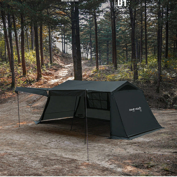 KZM ワイルドフィールドオスカーハウス オリーブカーキ ドームテント 大型テント 3-5人用 フルセット カズミ アウトドア KZM OUTDOOR