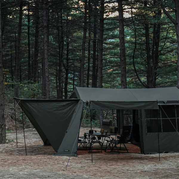 KZM ワイルドフィールドオスカーハウス オリーブカーキ ドームテント 大型テント 3-5人用 フルセット カズミ アウトドア KZM OUTDOOR