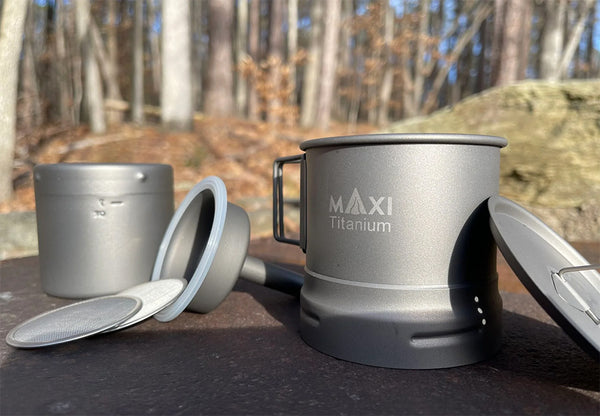 マキシ チタンコーヒーメーカー200ml グレード1チタン  Maxi Titanium Coffee Maker 200ml MAXI-EC-200