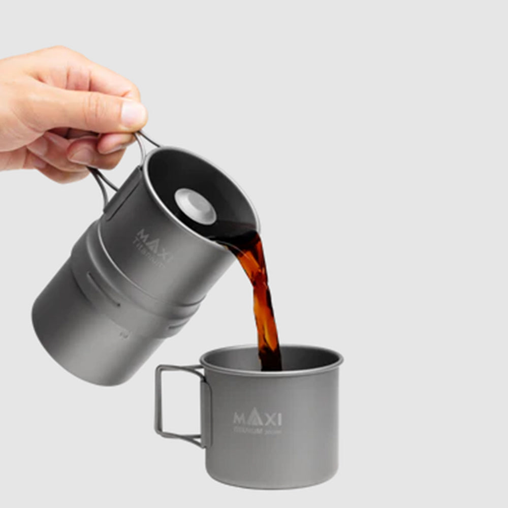 マキシ チタンコーヒーメーカー200ml グレード1チタン | Maxi Titanium Coffee Maker 200ml  MAXI-EC-200 - アウトドア・スポーツ・ファッション ディントコヨーテ 通販ショップ DYNT COYOTE LIFE STYLE SHOP