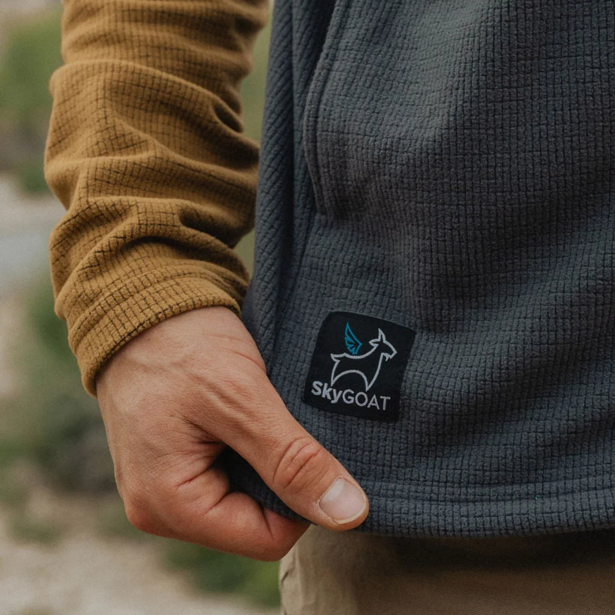 SkyGOAT(スカイゴート)CAMP Hooded Jacket メンズ|GOATgrid マイクログリッドフリース フルジップジャケット