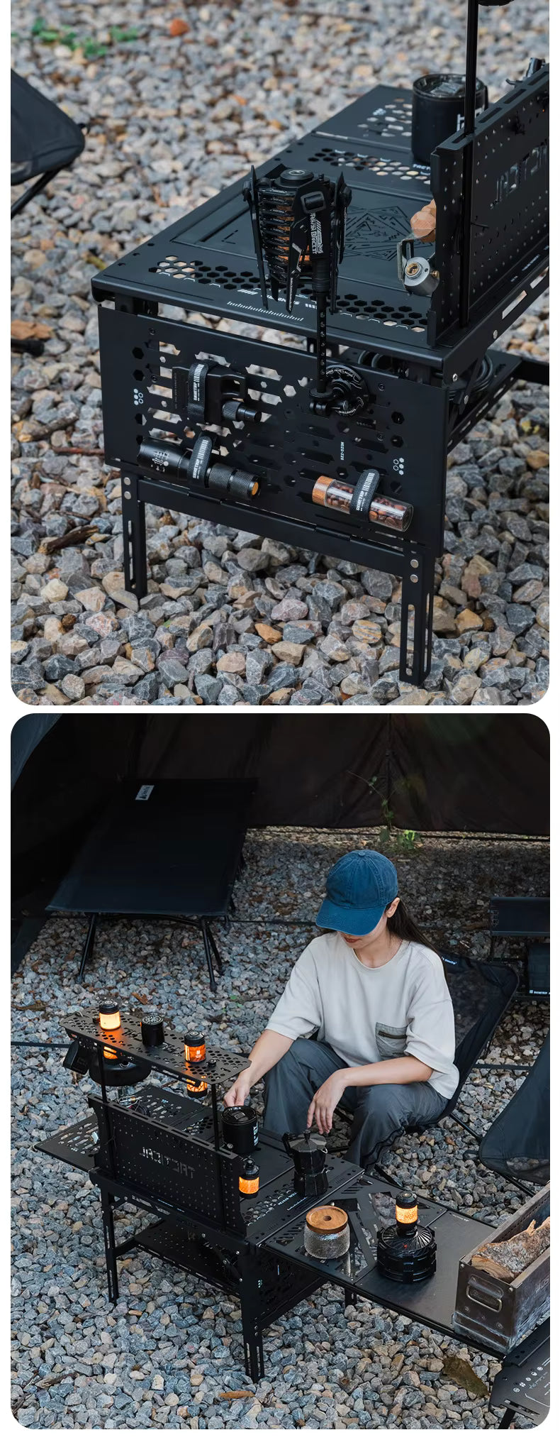 山趣(やましゅみ) SHINETRIP シャイントリップ #05 Series Dark Wing Tactical Folding Table ダークウィング タクティカル フォールディングテーブル システム(A563-H00 / A563-H01 / A563-H02 / A563-H03)