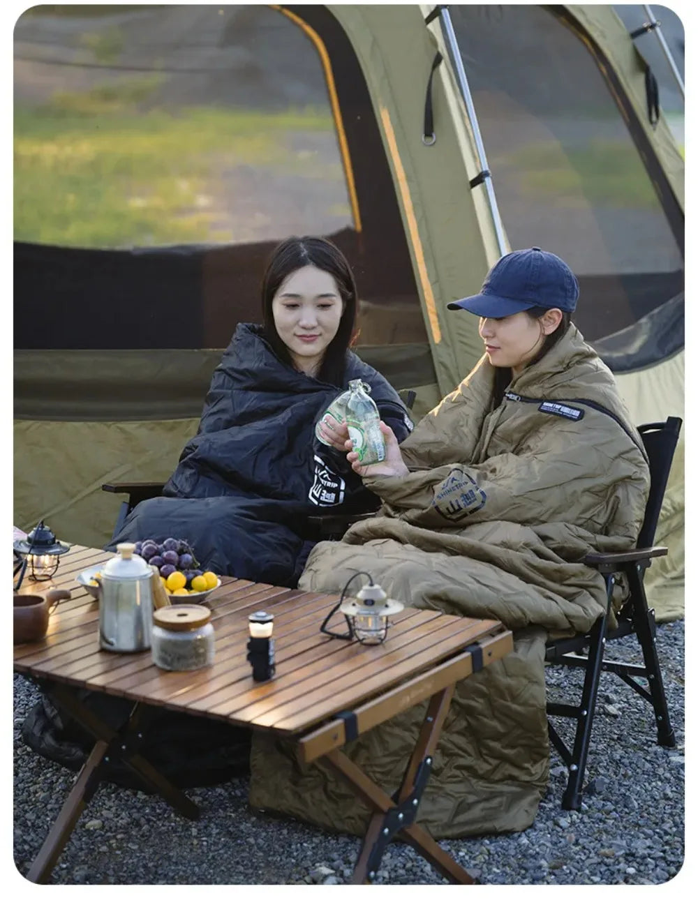 ShineTrip(山趣)#05 シリーズ エンベロープ スリーピングバッグ(G100/G150/G200・L/R・Black/Sand)