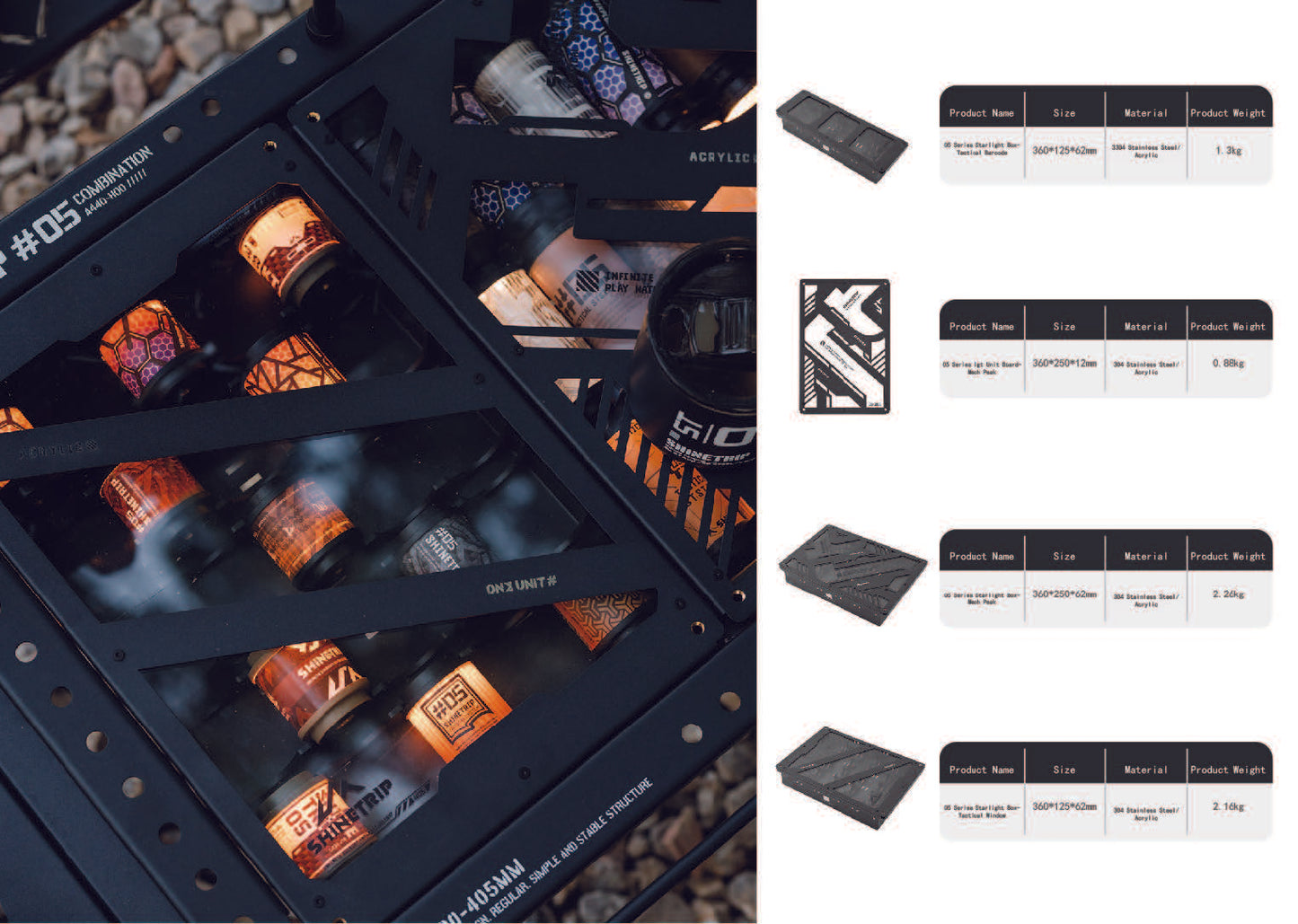 山趣(ShineTrip) ST-05シリーズ IGTユニットボード/スターライトボックス 光のアレイ(4タイプ)