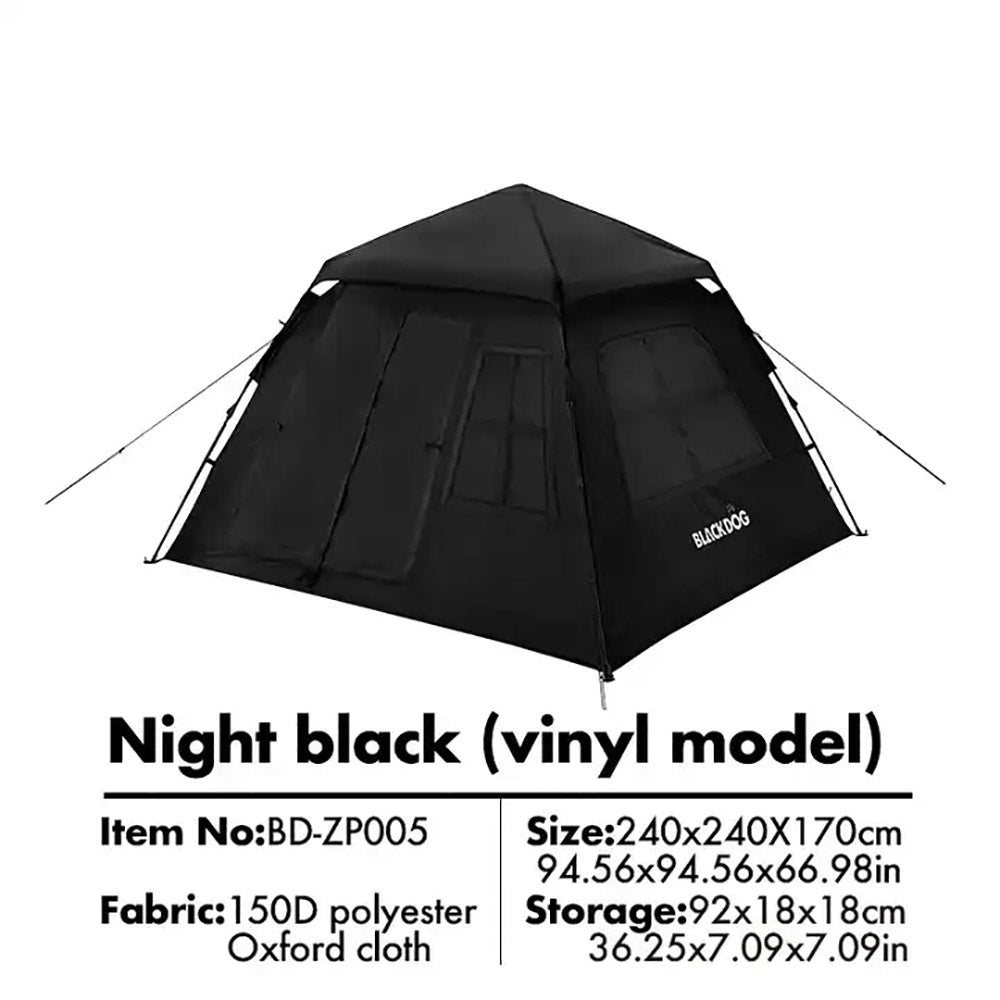 BLACKDOG 2-doors 4-window Auto Tent ブラックドッグ 2ドア 4ウィンドウ オートテント 3-4人用