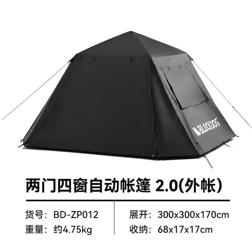 BLACKDOG Automatic Tent ブラックドッグ オートマチックテント 4-10人用