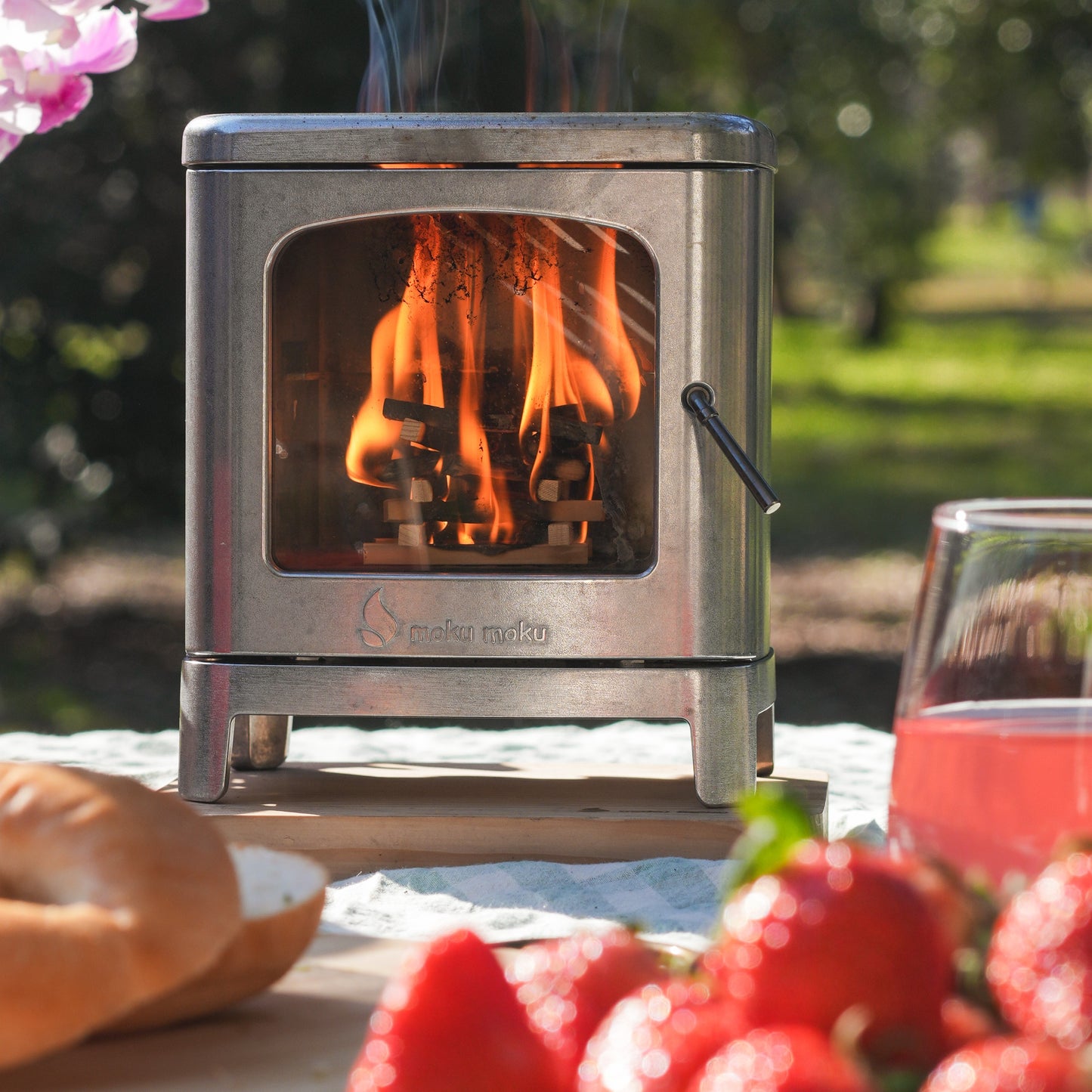 mokumoku ちいさなまきストーブコンロ 小さな薪ストーブ型 コンロ ランプ
