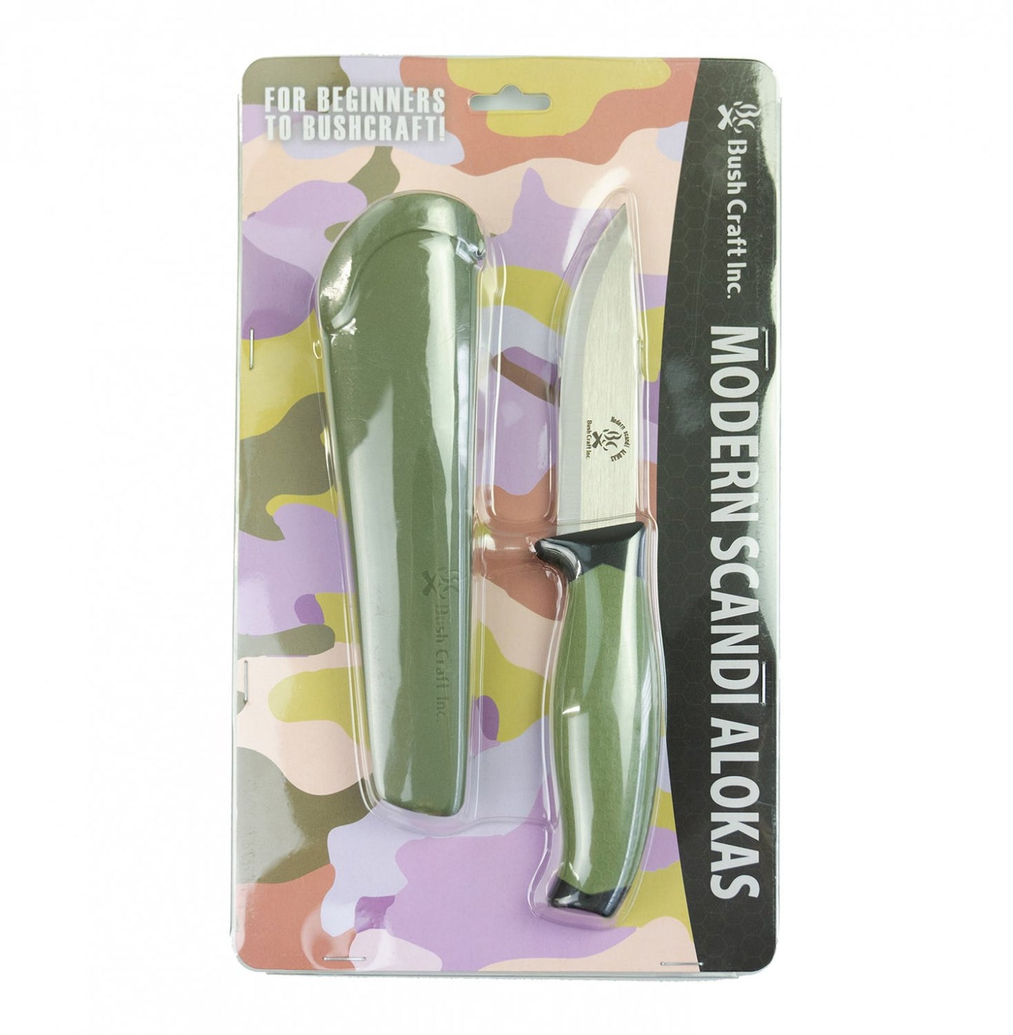 Bush Craft ブッシュクラフト モダンスカンジ・アロカス オリーブドラブ 入門向けナイフ ステンレススチール