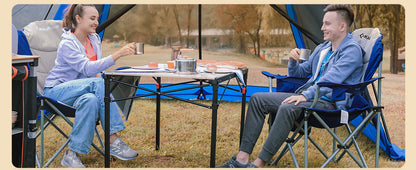 【KingCamp｜キングキャンプ】ハイバック キャンピングアームチェア｜折りたたみチェア 耐荷重160kg 肘掛け付き