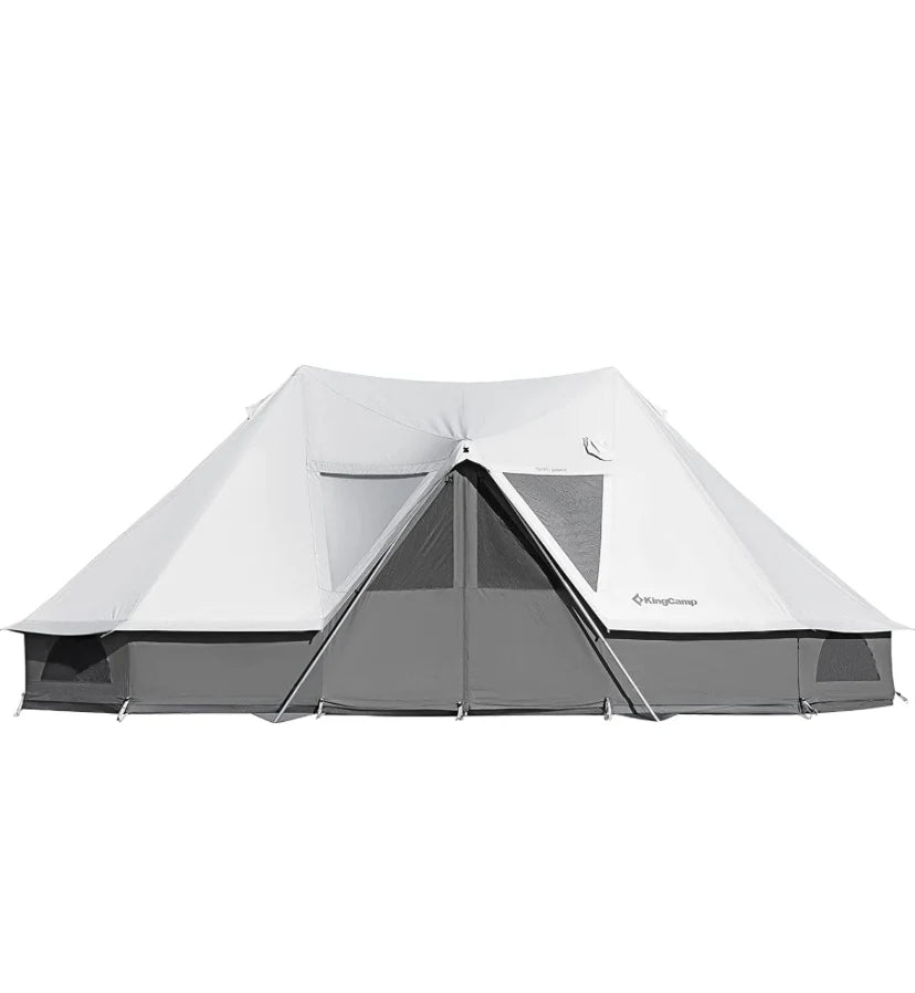 【KingCamp｜キングキャンプ】Khan Palace｜グレー｜超大型T/Cグランピングテント（煙突穴付・二重構造）