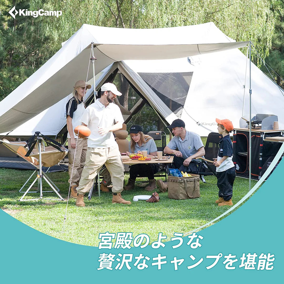 【KingCamp｜キングキャンプ】Khan Palace｜グレー｜超大型T/Cグランピングテント（煙突穴付・二重構造）