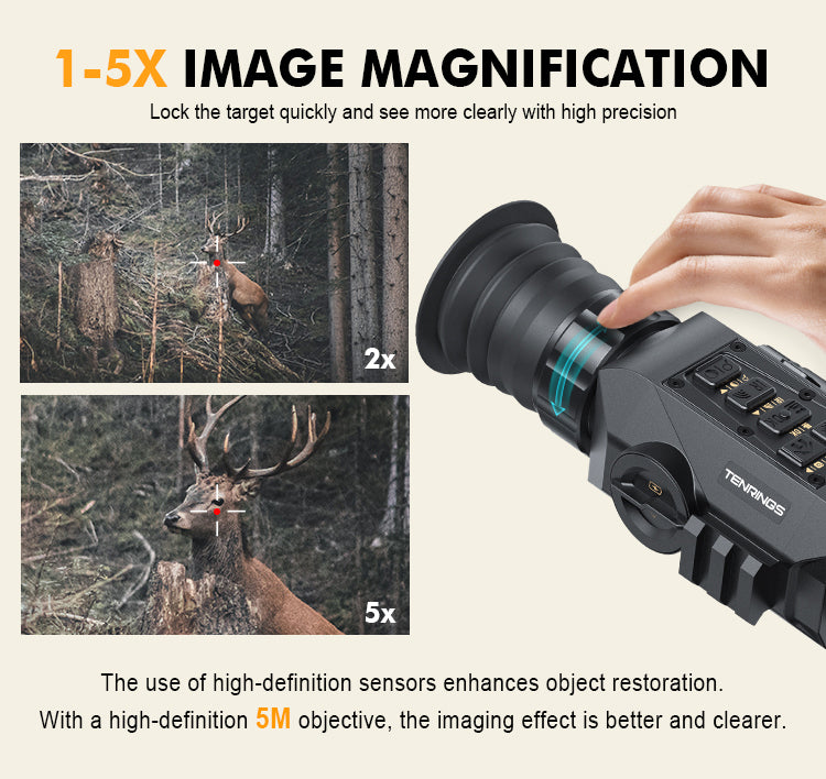 TR-IR-LRF NV501｜最大1000m測距・暗視対応ハイエンドスコープ【Wi-Fi/SONYセンサー/全天候型】TenRings製