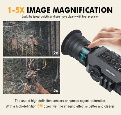 TR-IR-LRF NV501｜最大1000m測距・暗視対応ハイエンドスコープ【Wi-Fi/SONYセンサー/全天候型】TenRings製