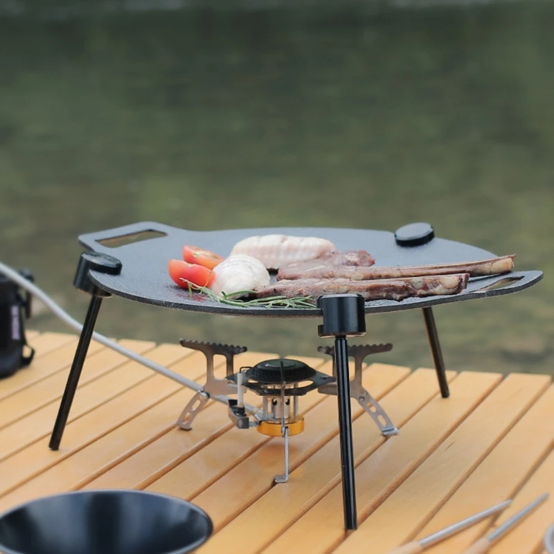 アウトドア分解式トライポッドグリルスタンド｜軽量アルミ合金製・組立式バーベキュースタンド・収納袋付き
