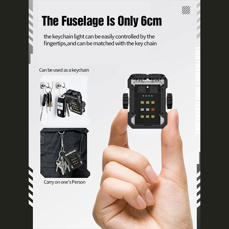 LEDポータブルキーライト｜6段階調光・充電式COBキャンピングライト（マグネット付き）