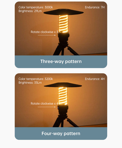 多機能キャンピングライト｜ポータブルLEDランタン＆懐中電灯（2000mAh充電式／三脚スタンド付き）