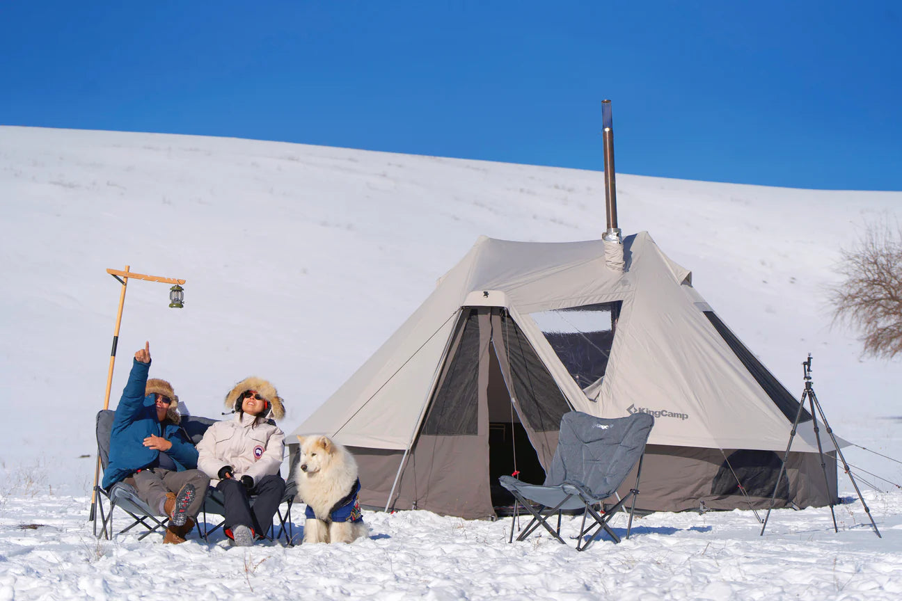 【KingCamp｜キングキャンプ】Khan Villa Tent｜グレー｜8人用 コットン グランピングテント（4シーズン対応）