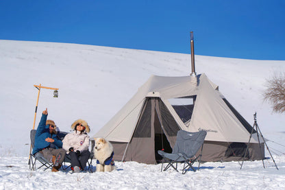 【KingCamp｜キングキャンプ】Khan Villa Tent｜グレー｜8人用 コットン グランピングテント（4シーズン対応）