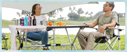 【KingCamp｜キングキャンプ】STRIPS HARD ARM CHAIR｜アウトドアチェア 肘掛け付き 折りたたみチェア