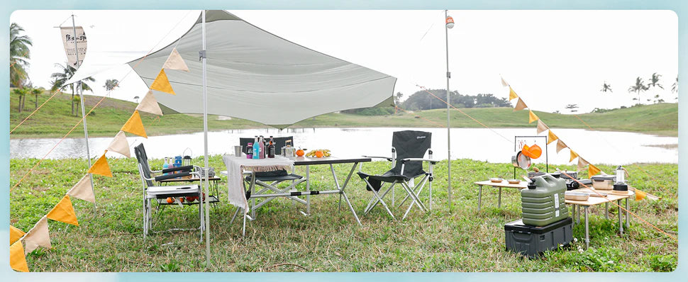 【KingCamp｜キングキャンプ】STRIPS HARD ARM CHAIR｜アウトドアチェア 肘掛け付き 折りたたみチェア