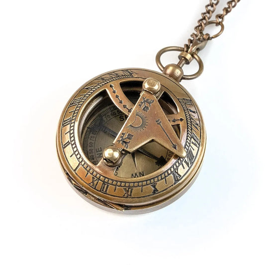 Bush Craft Inc. ブッシュクラフト 懐中コンパス日時計 ブロンズ シルバー