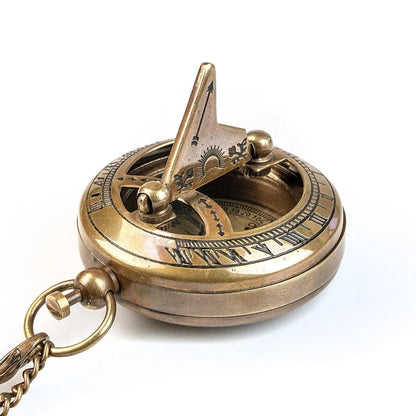 Bush Craft Inc. ブッシュクラフト 懐中コンパス日時計 ブロンズ シルバー