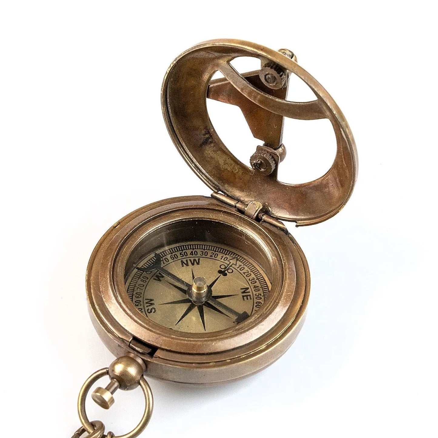 Bush Craft Inc. ブッシュクラフト 懐中コンパス日時計 ブロンズ シルバー