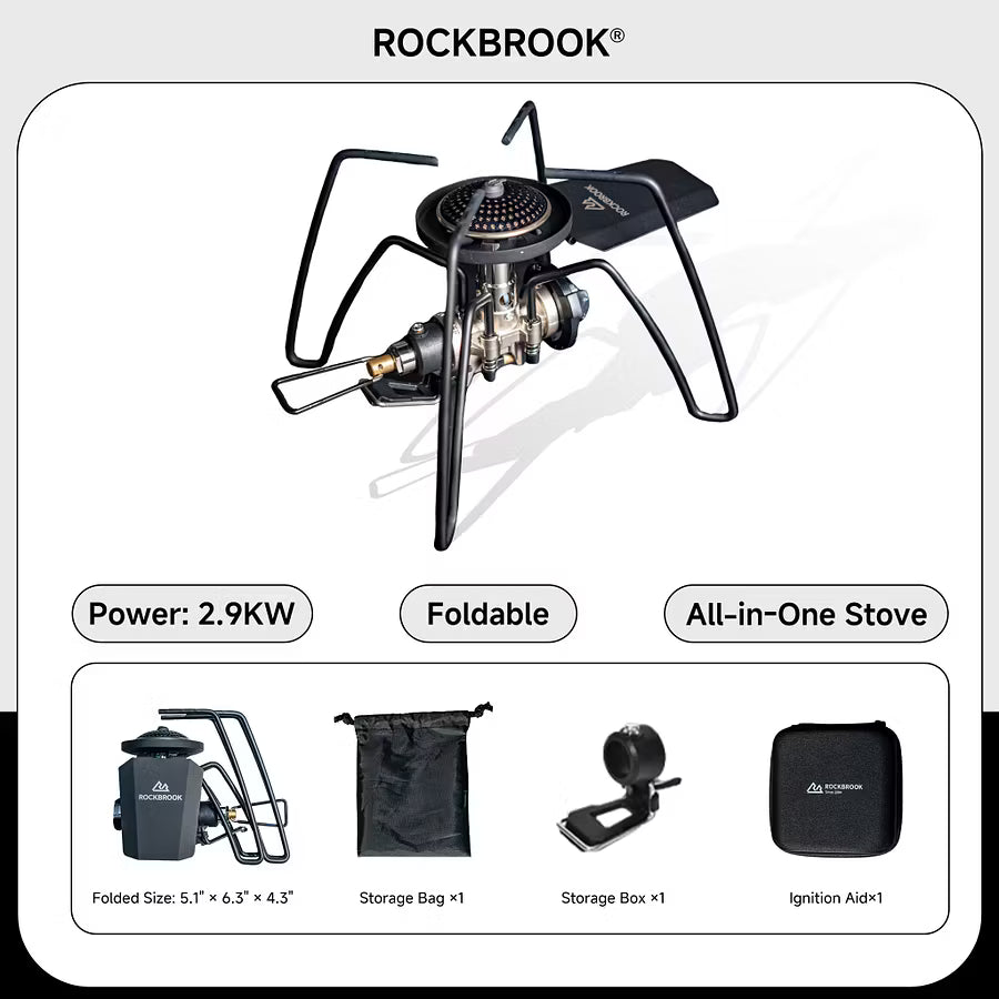 ロックブルック 折りたたみ式 ポータブルストーブ Rockbrook SV9002