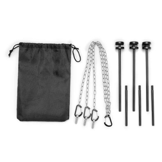 アウトドア分解式トライポッドグリルスタンド｜軽量アルミ合金製・組立式バーベキュースタンド・収納袋付き