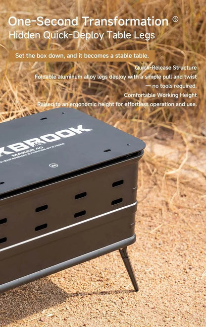 ロックブルック ROCKBROOK MAKER 40 40L アルミスライディングテーブルボックス BX1030