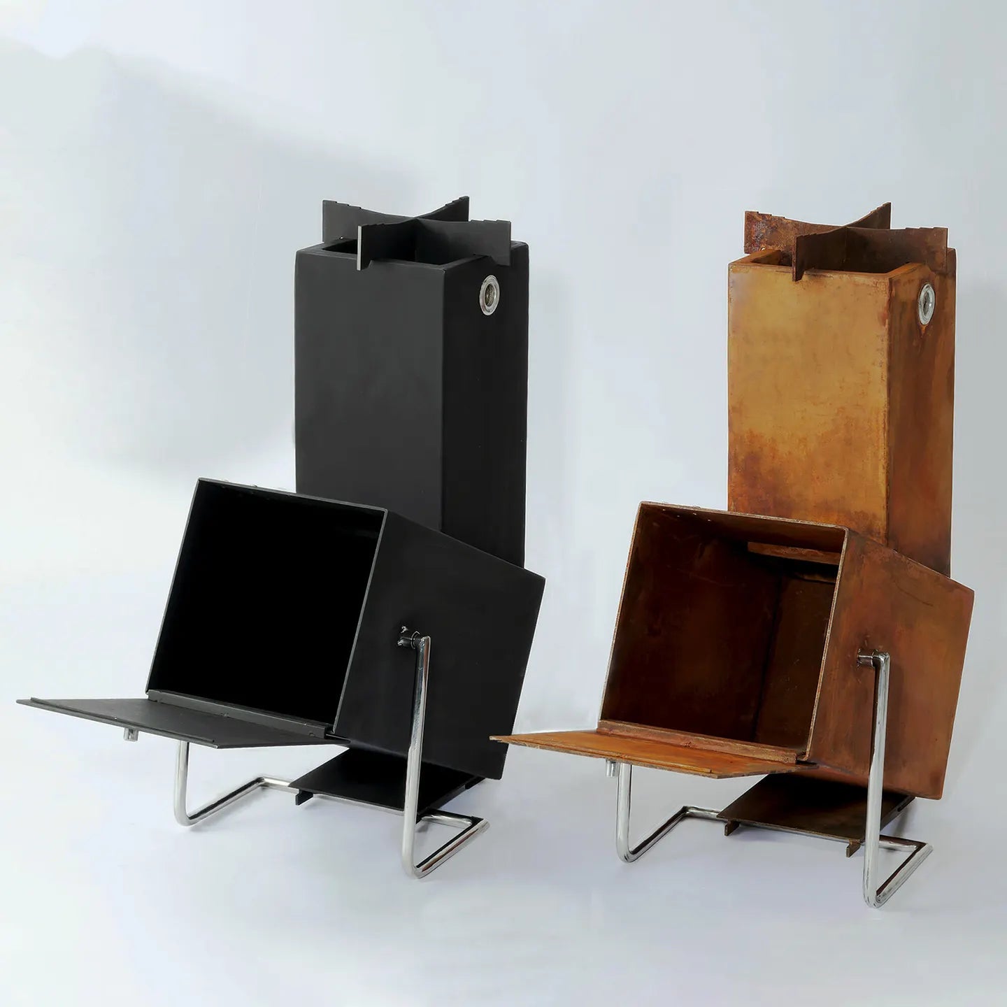 Fe:FRAME ROCKET STOVE｜エフイーフレーム 調理用高火力ストーブ ロケットクックストーブ Black（耐熱黒塗装）Rust（錆び）