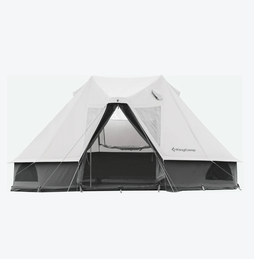 【KingCamp｜キングキャンプ】Khan Villa Tent｜グレー｜8人用 コットン グランピングテント（4シーズン対応）