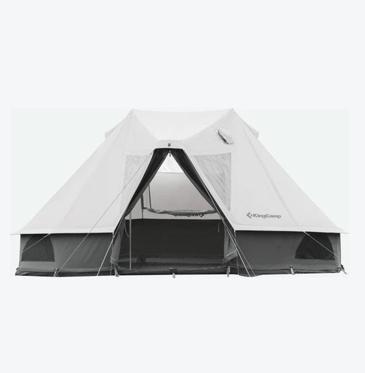 【KingCamp｜キングキャンプ】Khan Villa Tent｜グレー｜8人用 コットン グランピングテント（4シーズン対応）