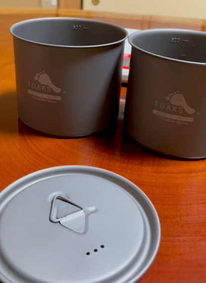 TOAKS トークス ウルトラライトチタンポットセット 550ml without Handle（CB-550-L-NH）