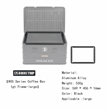 山趣（やましゅみ） SHINETRIP シャイントリップ #05 Series コーヒーボックス用 IGTフレーム Large（A487-M00）IGT Frame for Large Aluminum Case