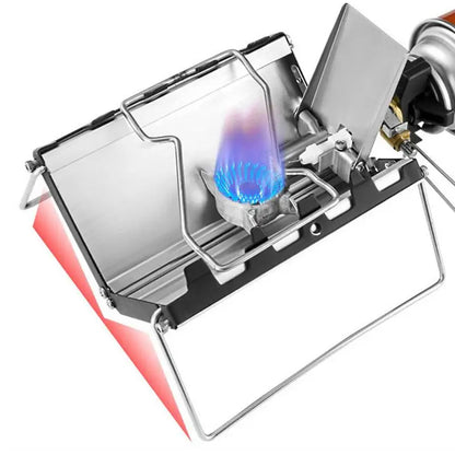 折りたたみ式 ミニカセットストーブ｜ポータブル 風防付き 2600W キャンプ用ガスバーナー