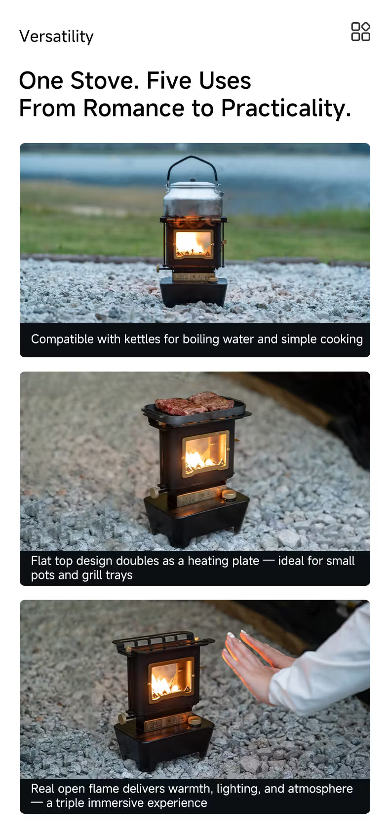 ROCKBROOK ロックブルック ST0000 ヴィンテージ ポータブル 灯油ストーブ Retro Portable Kerosene Heater Stove
