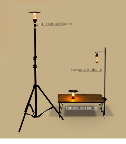 多機能キャンピングライト｜ポータブルLEDランタン＆懐中電灯（2000mAh充電式／三脚スタンド付き）