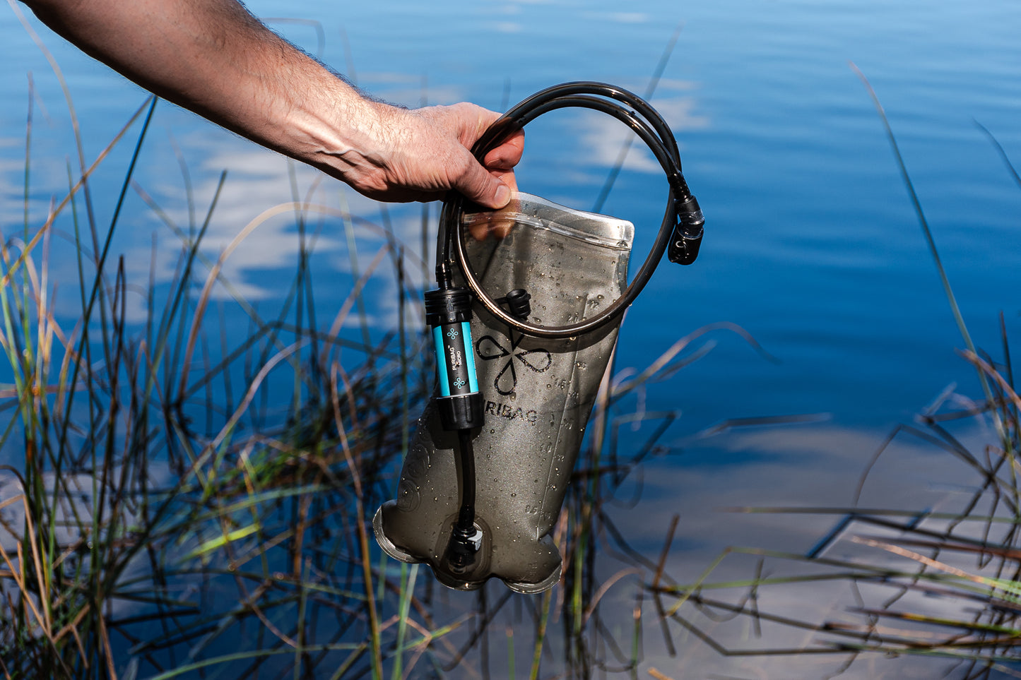 PURIBAG プリバッグ Adventure Bladder 2L 携帯浄水ウォーターブラダー｜0.1ミクロン中空糸膜フィルター搭載