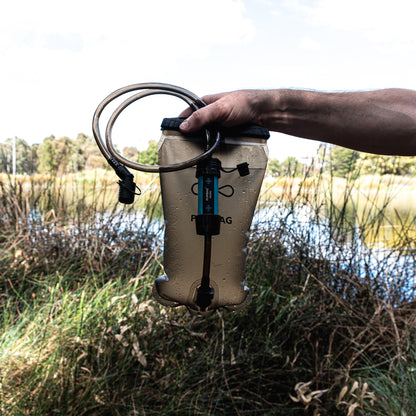 PURIBAG プリバッグ Adventure Bladder 2L 携帯浄水ウォーターブラダー｜0.1ミクロン中空糸膜フィルター搭載