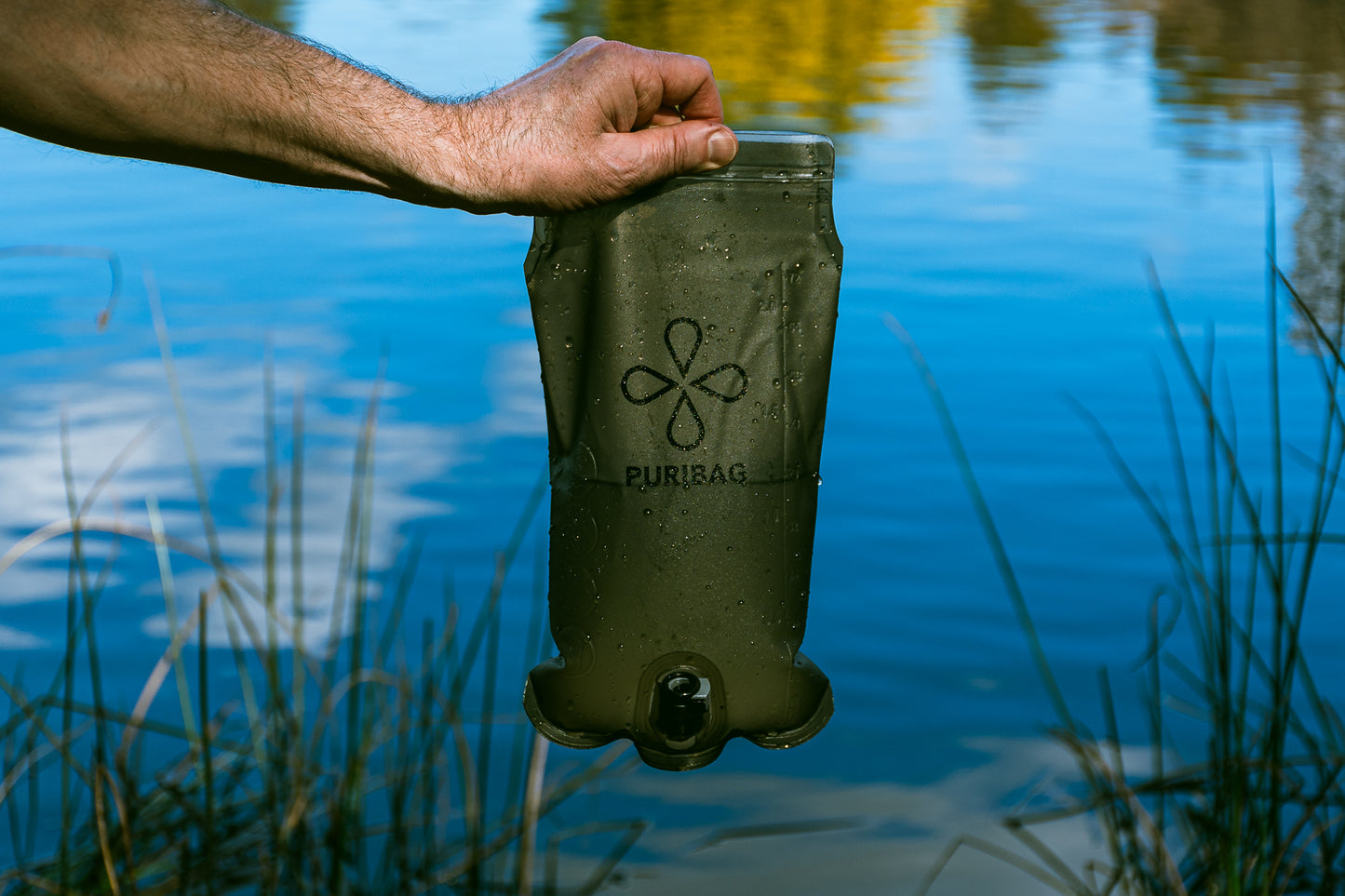 PURIBAG プリバッグ Adventure Bladder 2L 携帯浄水ウォーターブラダー｜0.1ミクロン中空糸膜フィルター搭載
