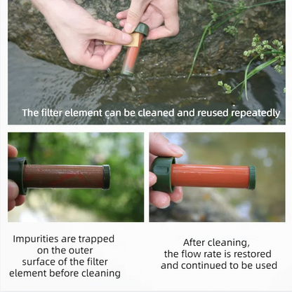 携帯用アウトドア浄水器｜緊急サバイバル・キャンプ用ポータブルポンプフィルター