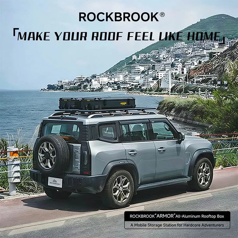 ROCKBROOK ロックブルック BX1031 アルミルーフボックス 90L / 110L 防水カーゴボックス クイックリリースブラケット付